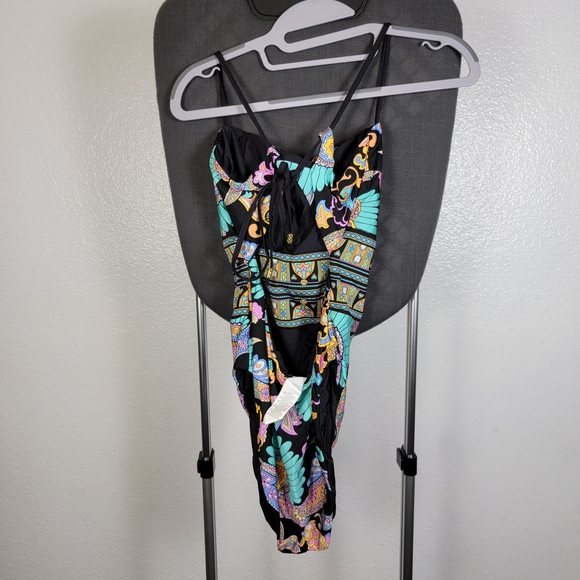 Sunshine 79 Women's Bandeau Mio One Piece Swimsuit Multi Paisley Patchwork Sz 10 - Picture 3 of 7